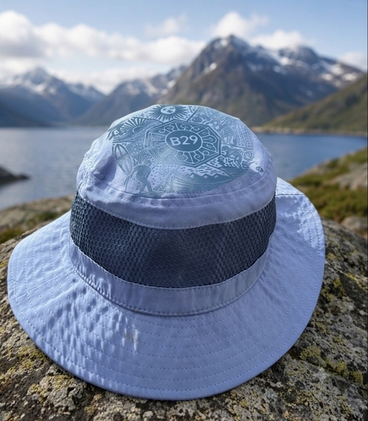 B29 Outdoor Hatt – Blå/Grønn | Str. S/M