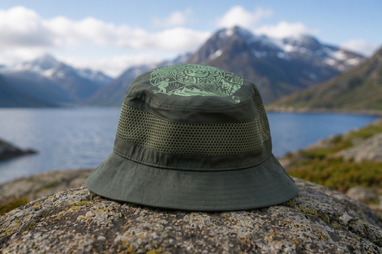 B29 Outdoor Hatt – Blå/Grønn | Str. S/M