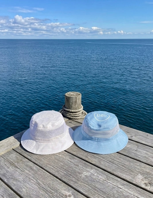 B29 Outdoor Hatt – Lyseblå/Beige | Str. L/XL
