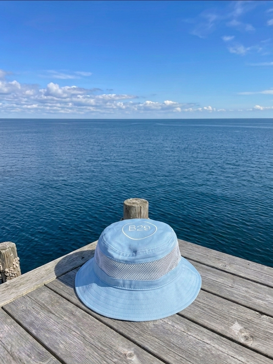 B29 Outdoor Hatt – Lyseblå/Beige | Str. L/XL