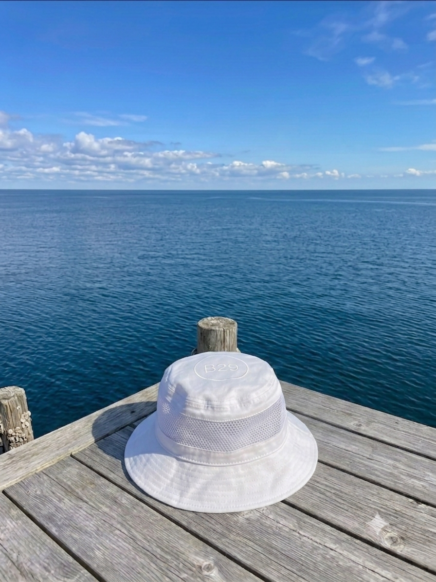B29 Outdoor Hatt – Lyseblå/Beige | Str. L/XL
