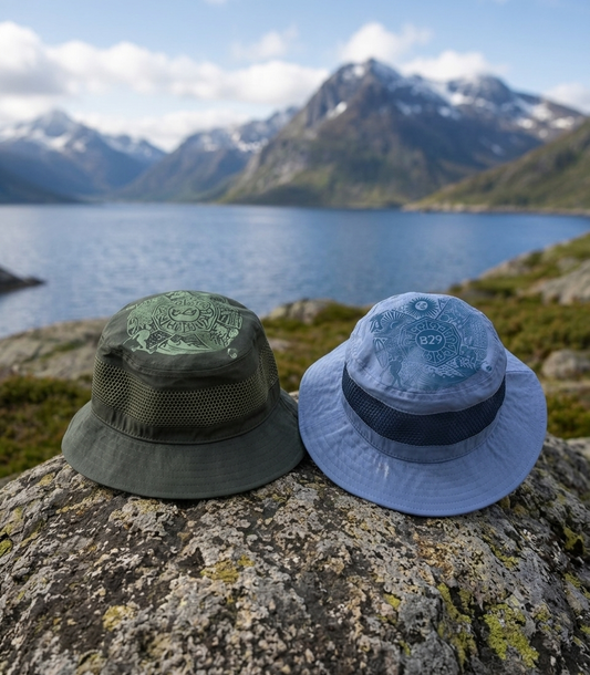 B29 Outdoor Hatt – Blå/Grønn | Str. S/M